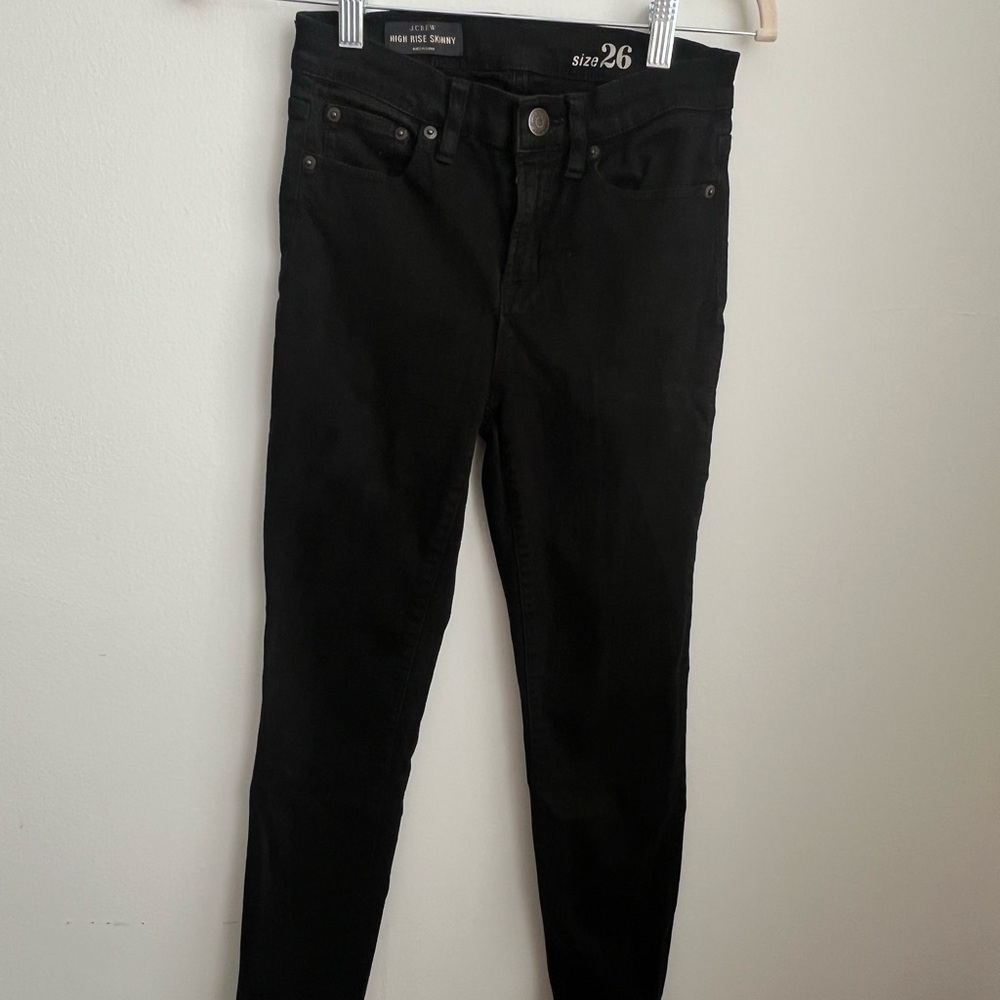 J. Crew Women's Classic Black High Rise Skinny Jeans